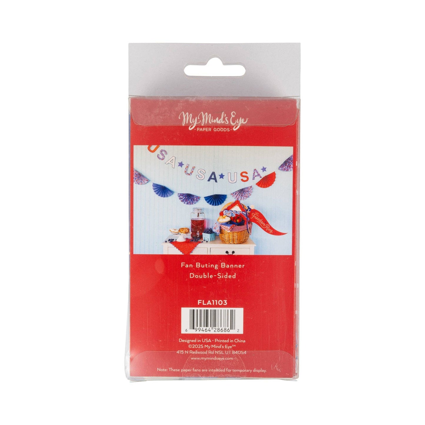 Floral Americana Bunting Banner