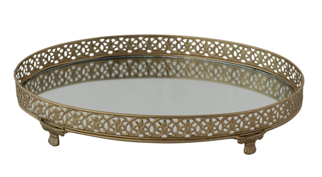 Mirrored Gold Tray