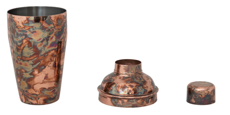 Oxidized Copper Cocktail Shaker