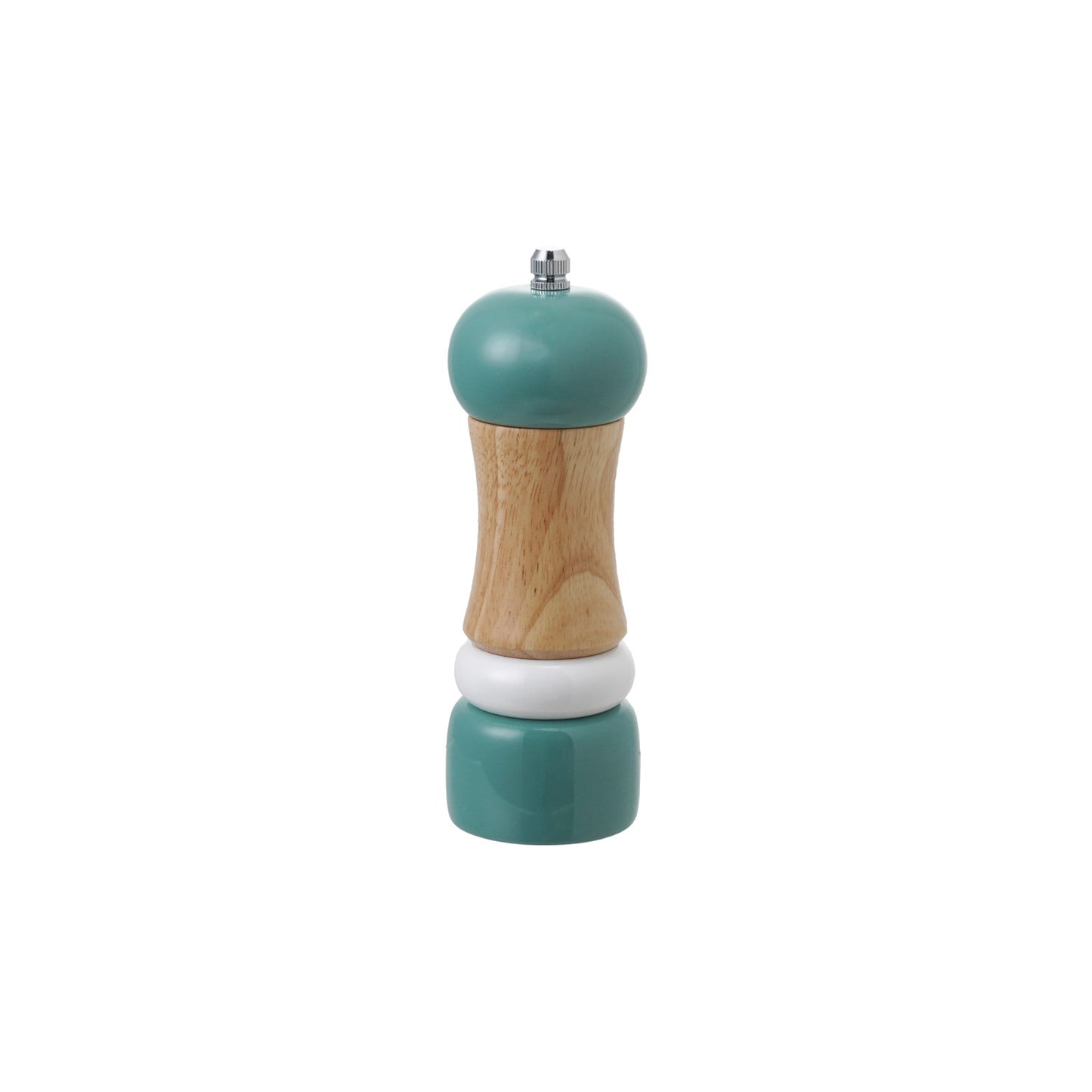 Rubberwood Salt/Pepper Mill, Grey, Cream Color & Natural