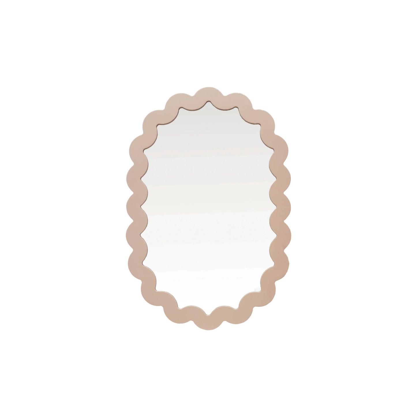 MDF Framed Scalloped Wall Mirror (Hangs Vertically & Horizontally)