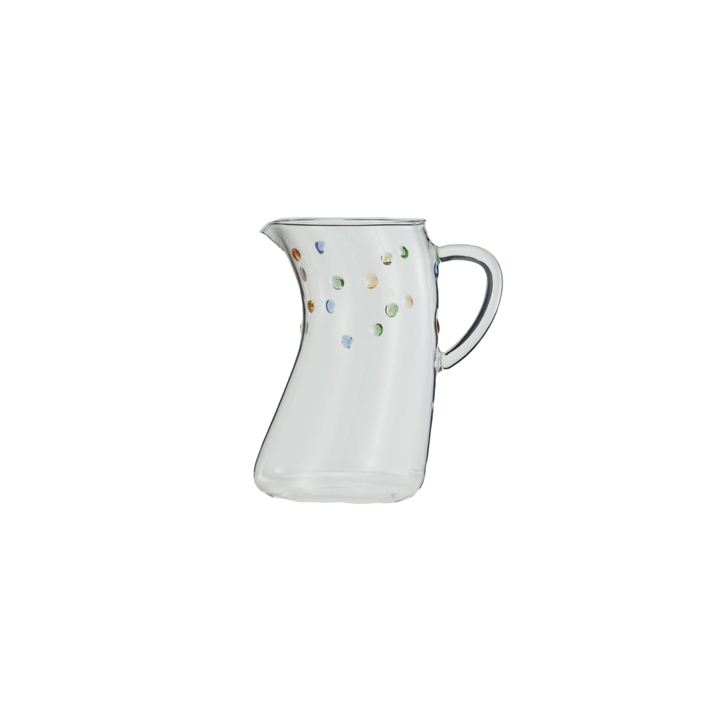 42 oz. Handmade Glass Organic Shaped Pitcher w/ Raised Dots