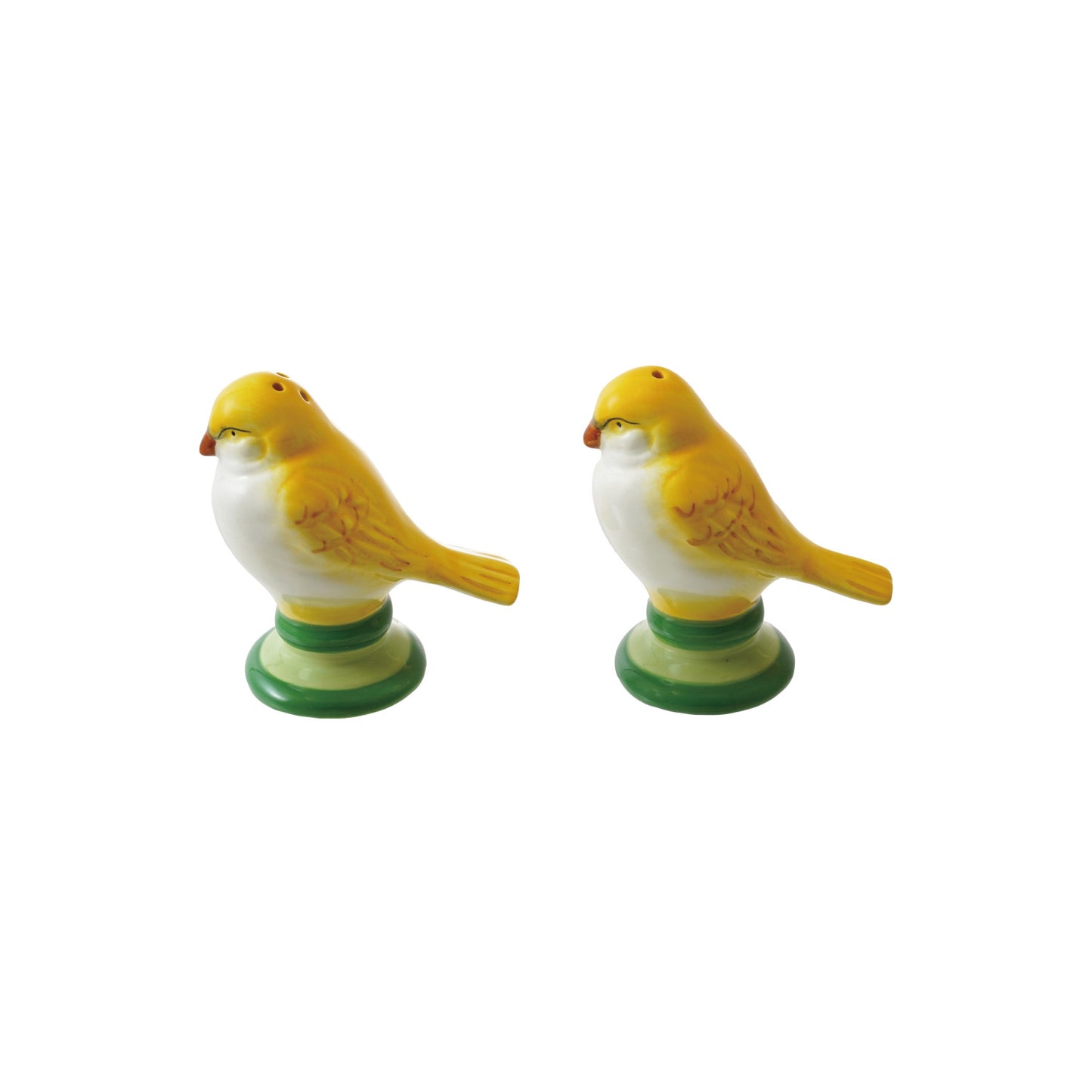 Ceramic Vintage Reproduction Lovebird Shaped Salt & Pepper Shakers, Set of 2