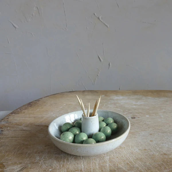 Dish with Toothpick Holder