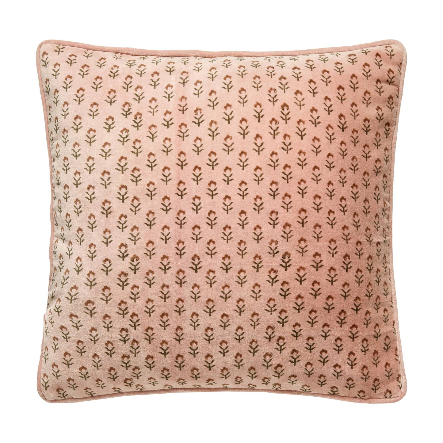 Pink Ditsy Floral Printed Pillow