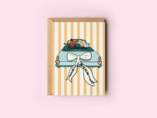 Just Married Greeting Card