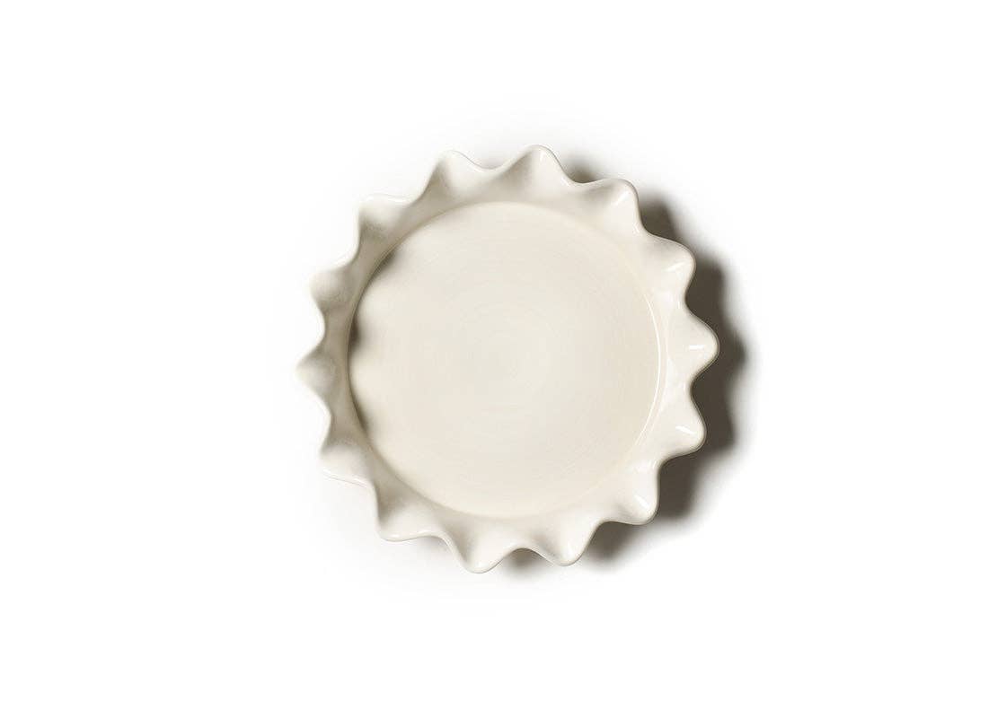 Coton Colors White 8 Ruffle Pie Dish