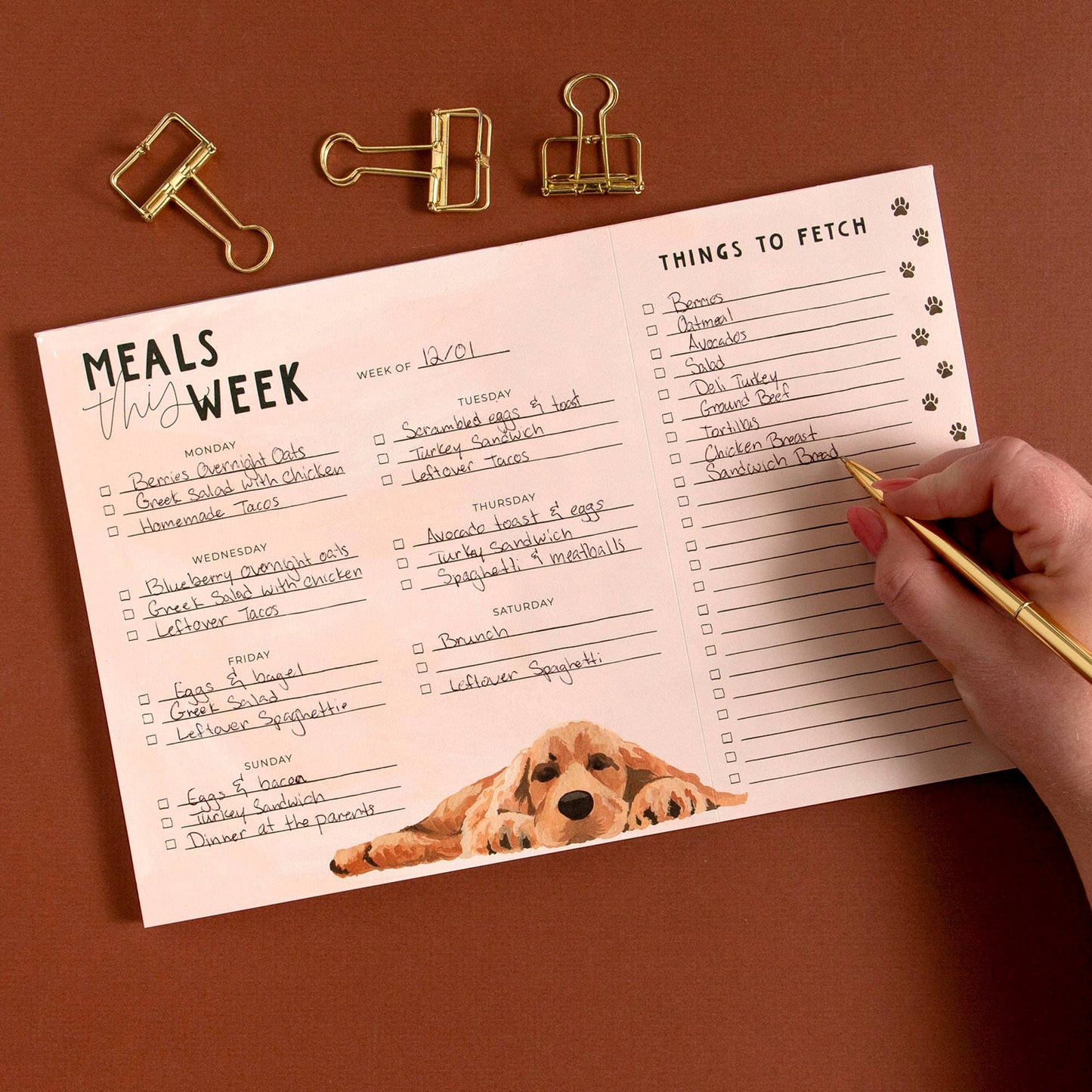 Things to Fetch Dogs Menu Market Notepad