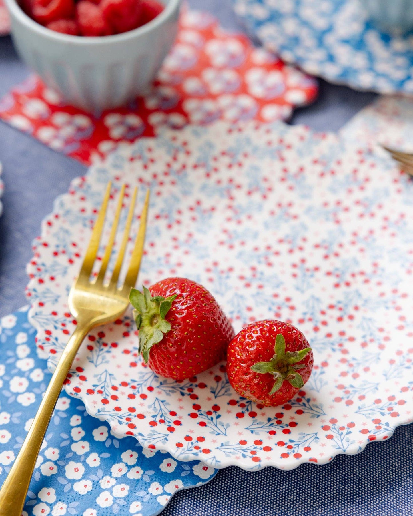Floral Bamboo Plates