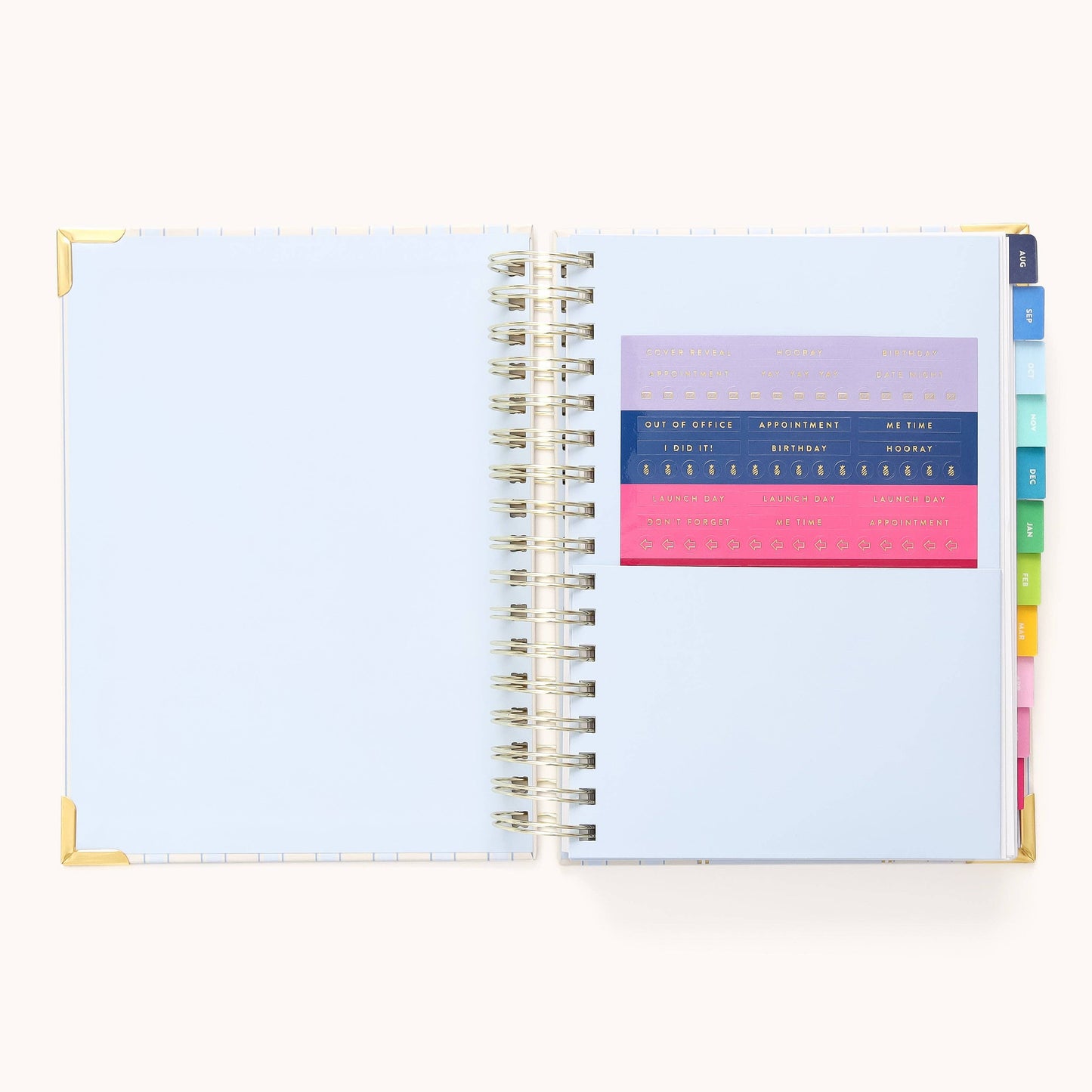 2025-2026 Spiral Daily Simplified Planner - Serene Stripe