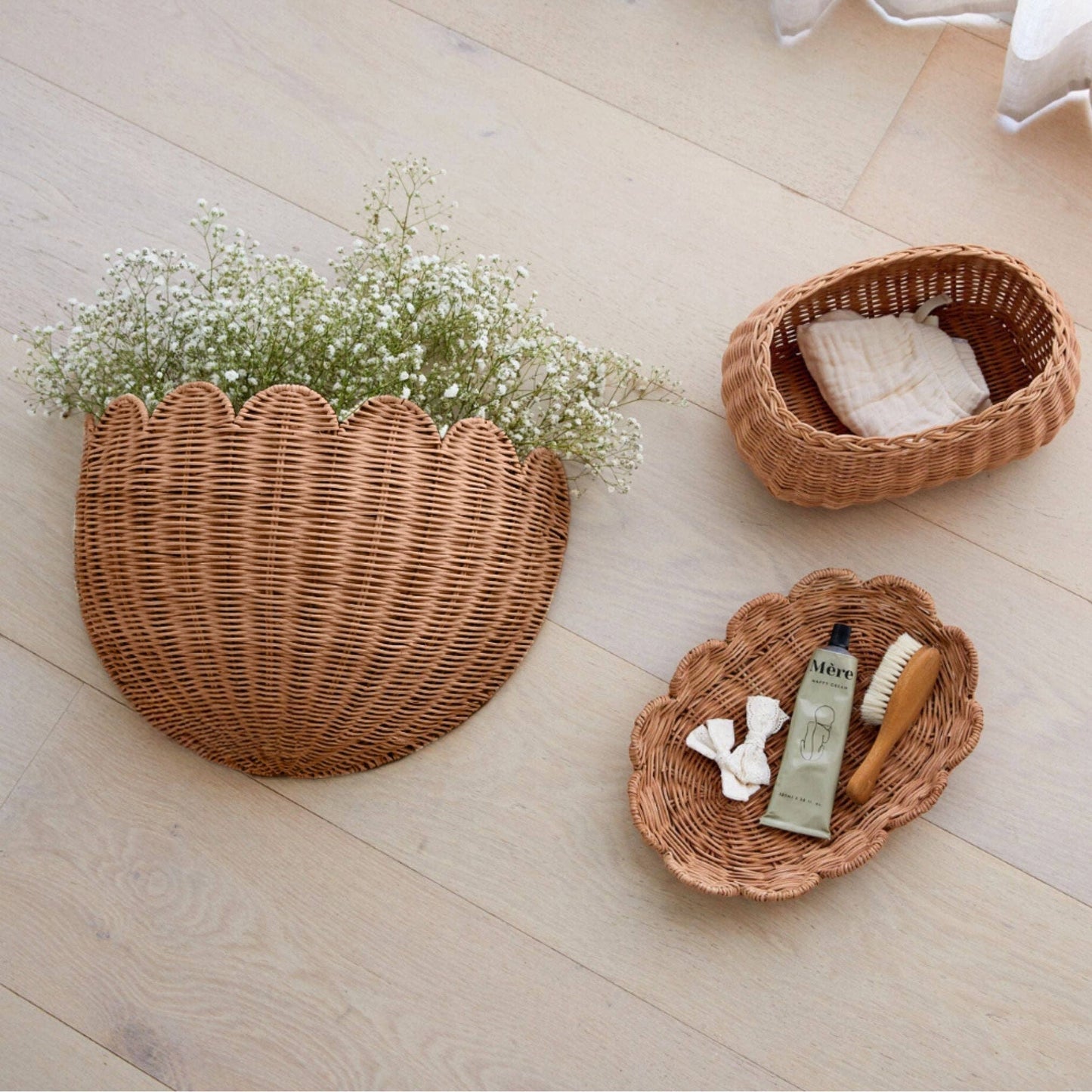 Scalloped Wall Basket