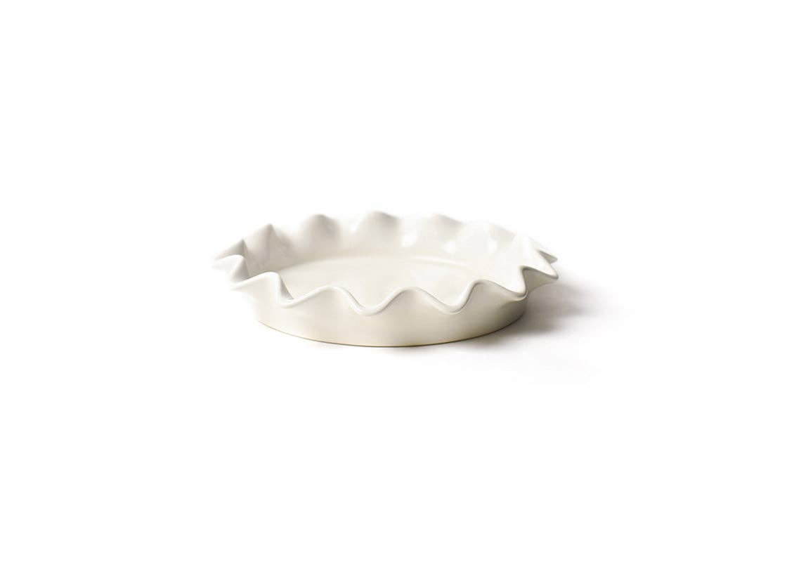 Coton Colors White 8 Ruffle Pie Dish