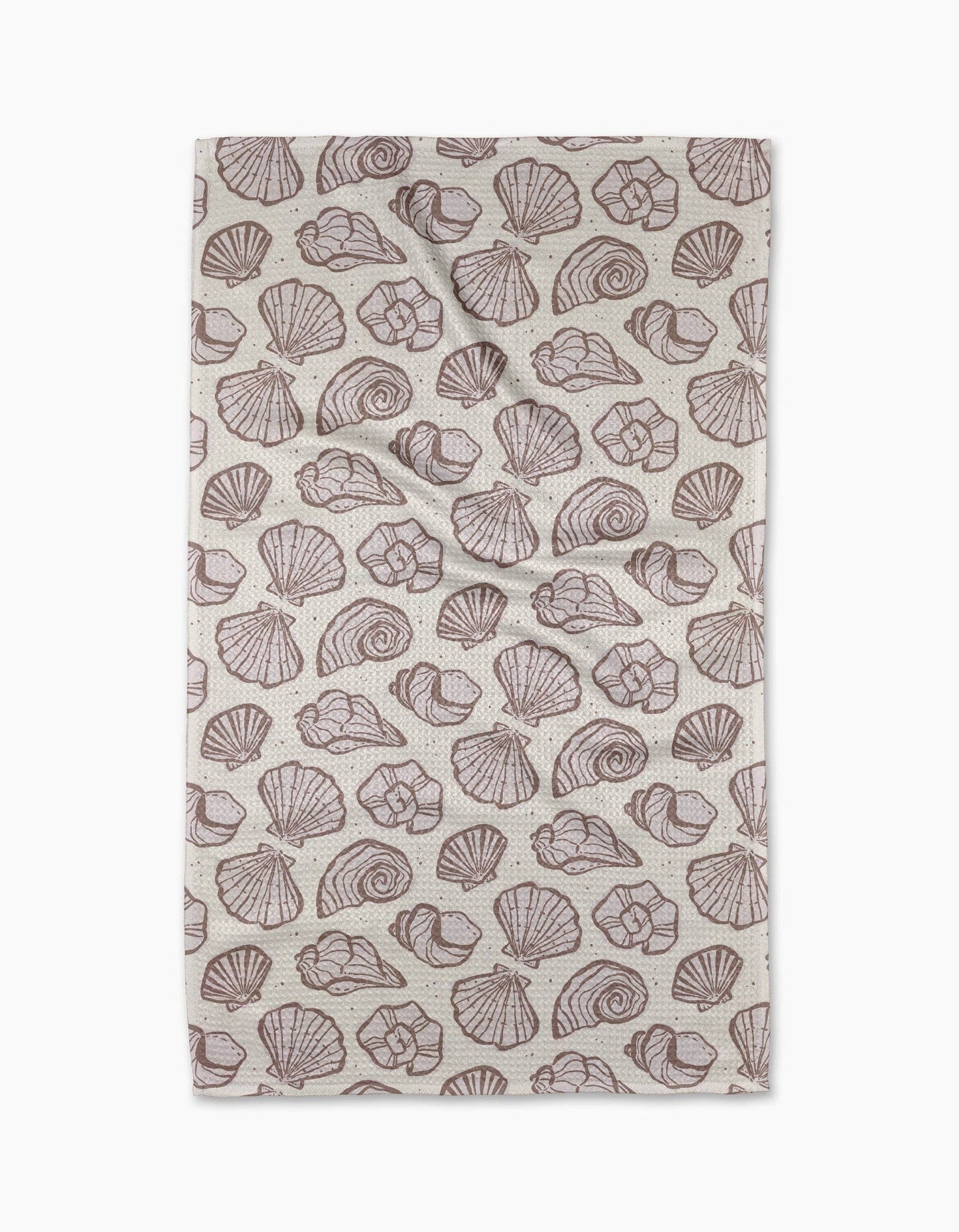Retro Coastal Seashells Tea Towel