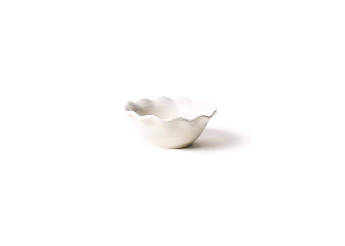 Coton Colors White Ruffle Dipping Bowl