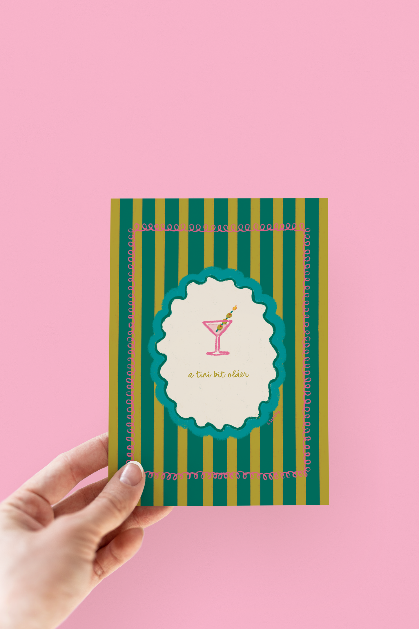 Martini and Olives Birthday Greeting Card
