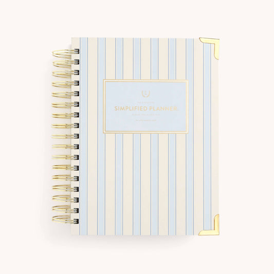 2025-2026 Spiral Daily Simplified Planner - Serene Stripe