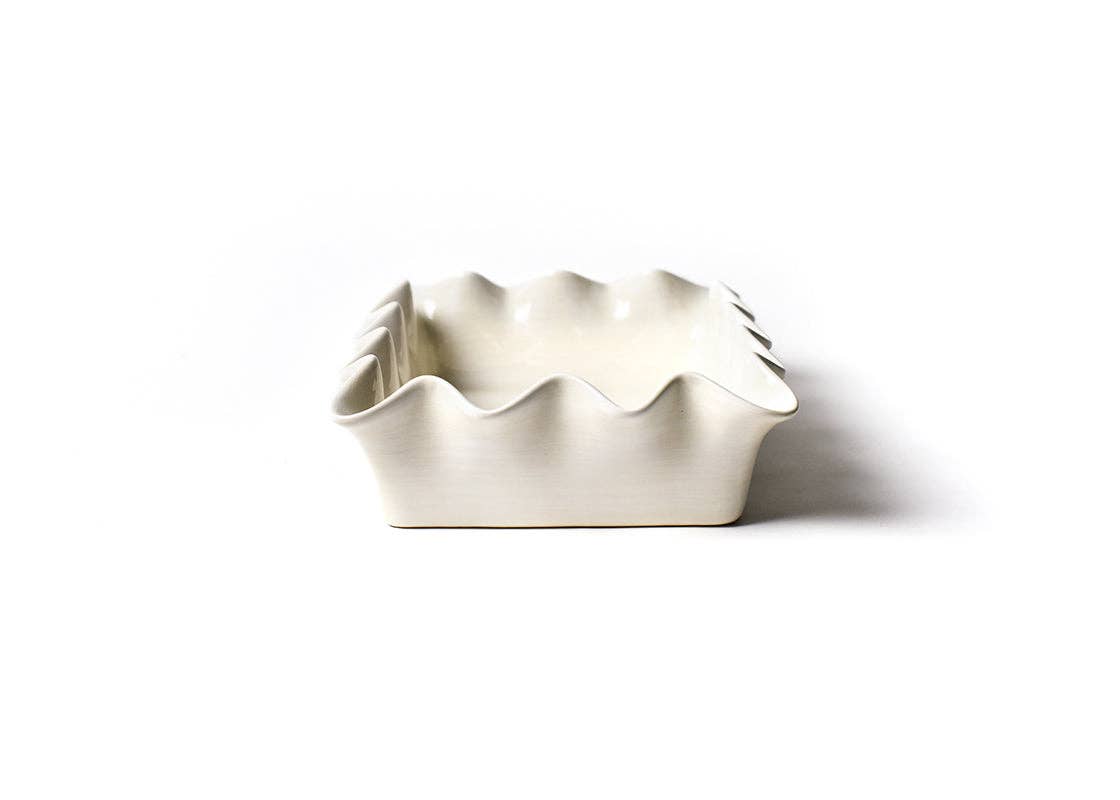 Coton Colors White 13 Ruffle Casserole