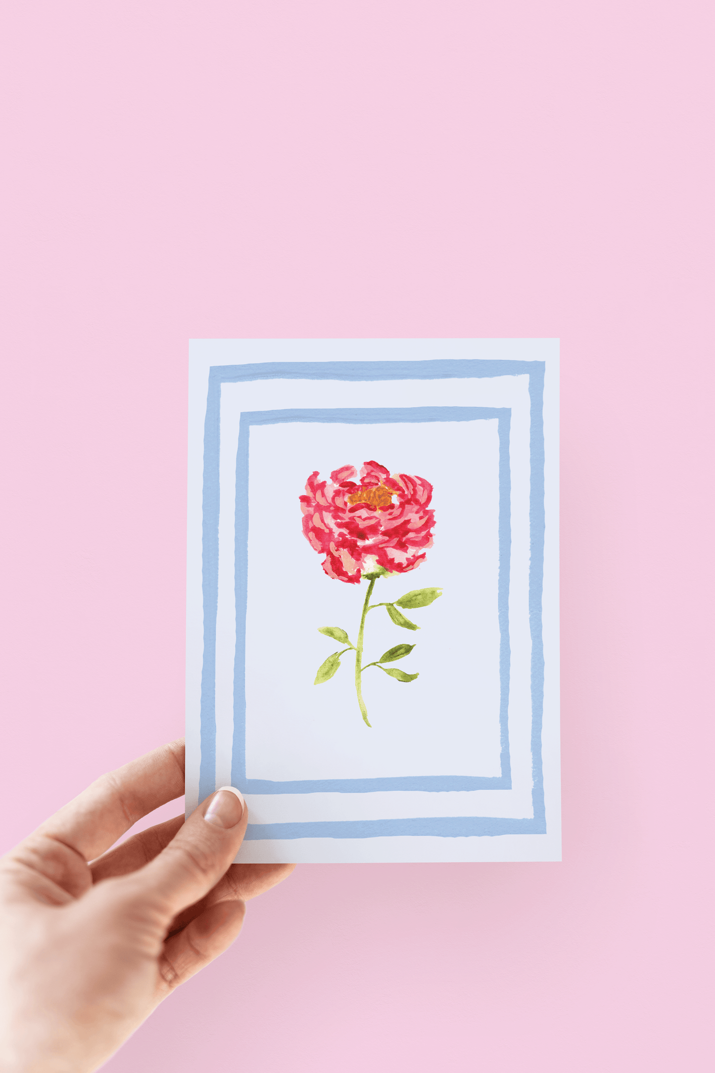 Peony Flower Friends Greeting Card