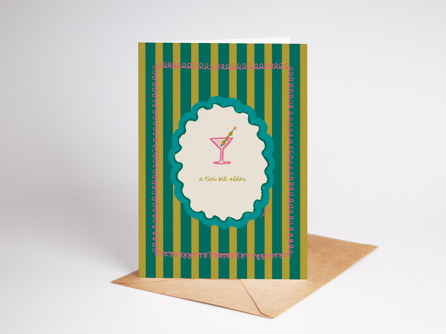 Martini and Olives Birthday Greeting Card