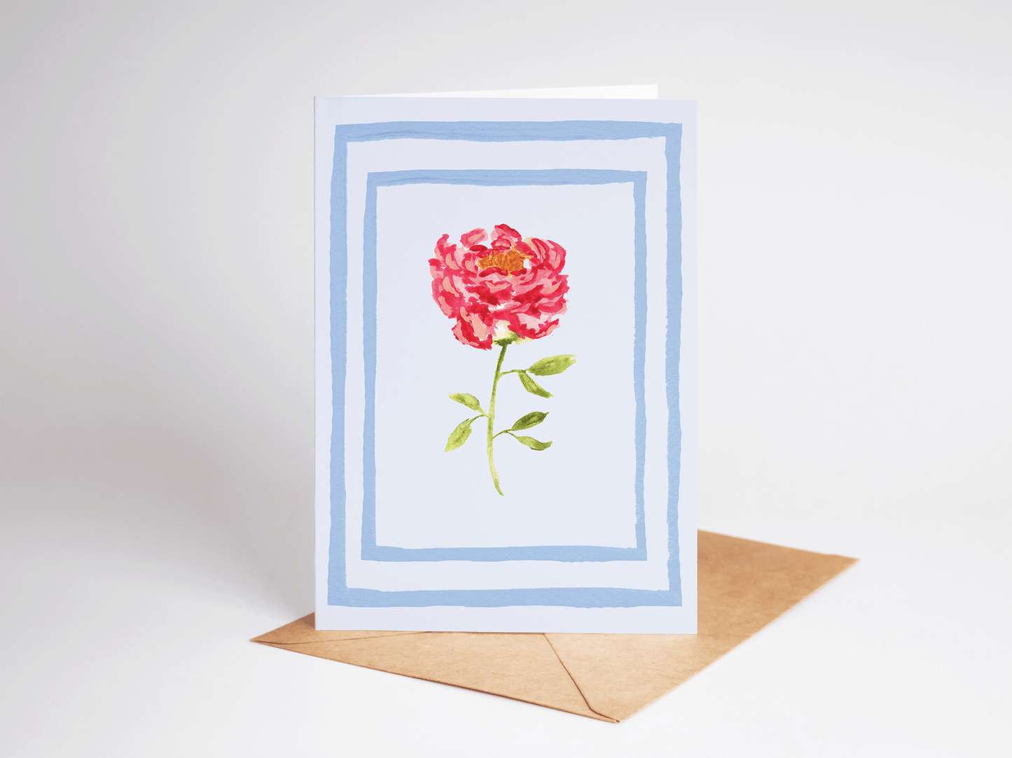 Peony Flower Friends Greeting Card