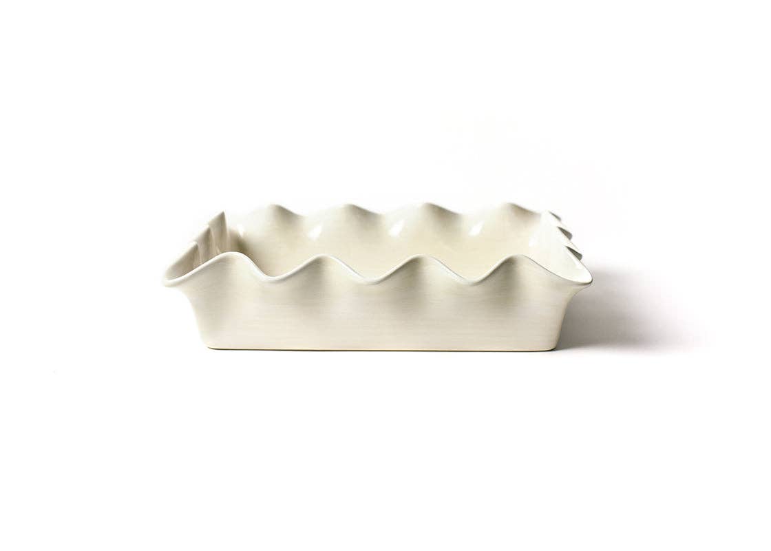 Coton Colors White 13 Ruffle Casserole
