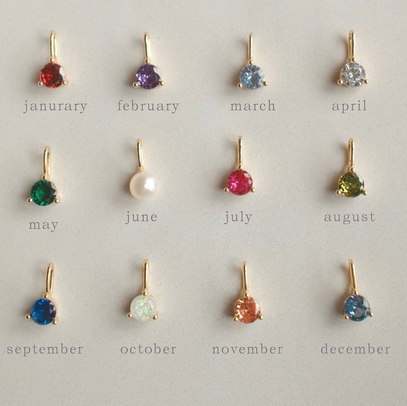 BIRTHSTONE CHARM