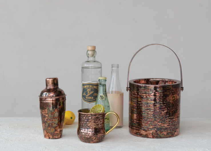 Oxidized Copper Cocktail Shaker