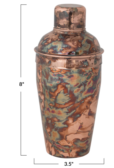 Oxidized Copper Cocktail Shaker
