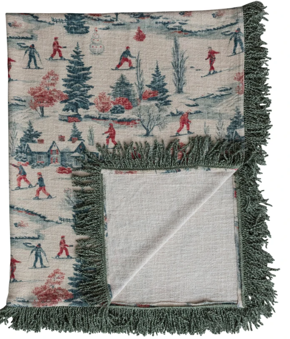 "Vintage Ski" Throw Blanket