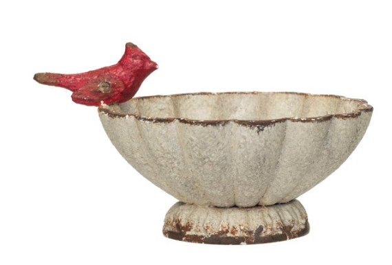 Fluted Bowl w/ Bird