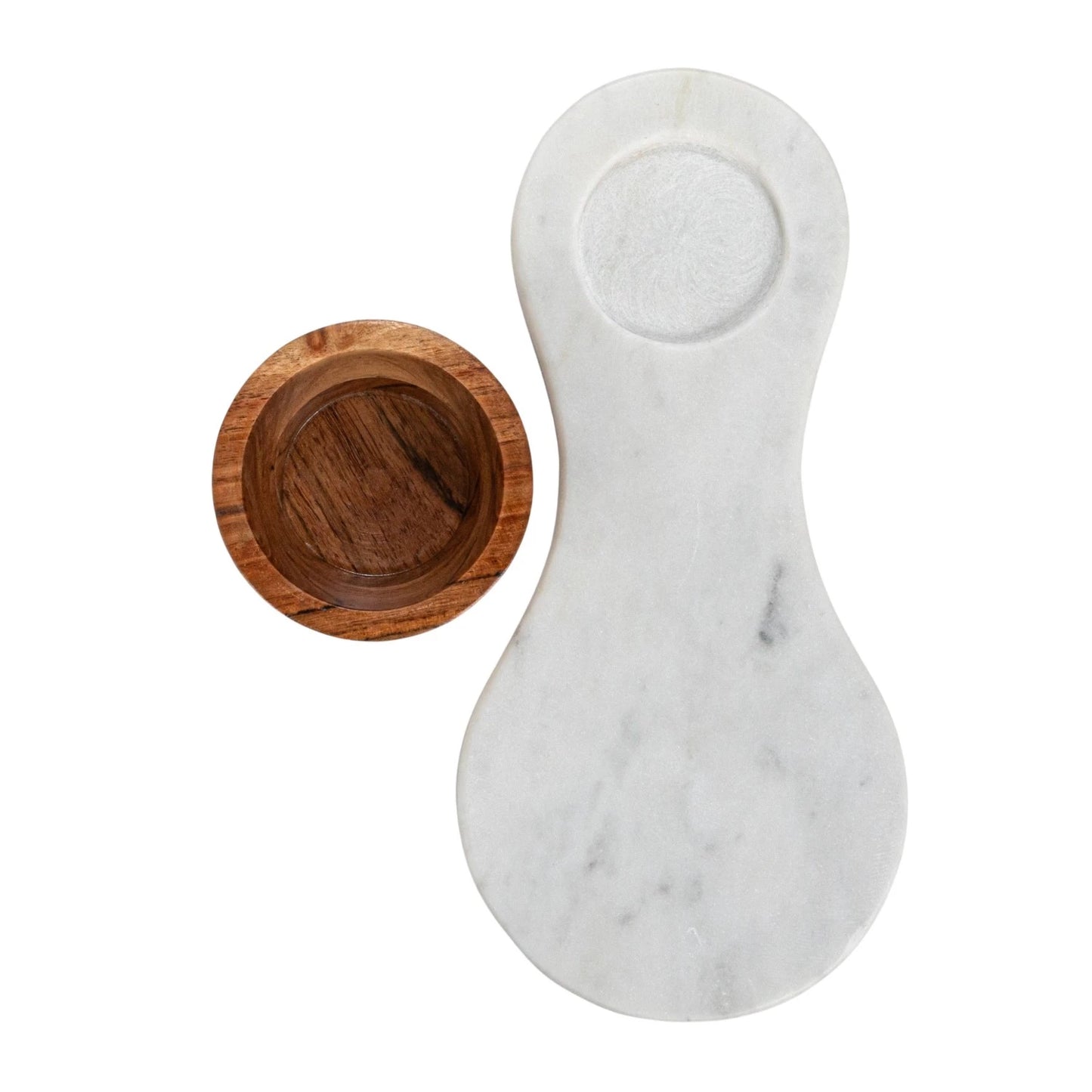Marble Serving Board with Bowl