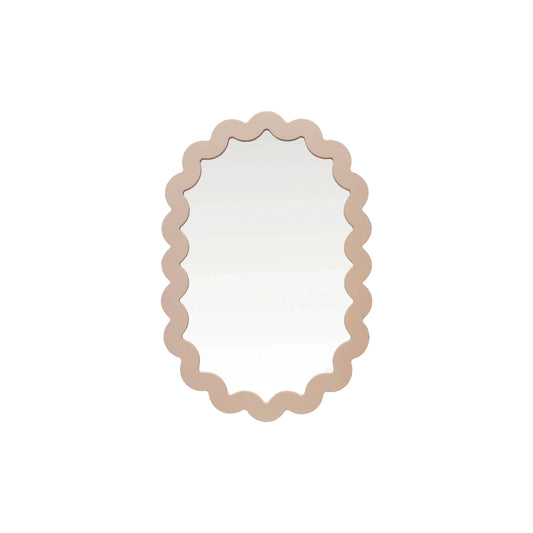 MDF Framed Scalloped Wall Mirror (Hangs Vertically & Horizontally)