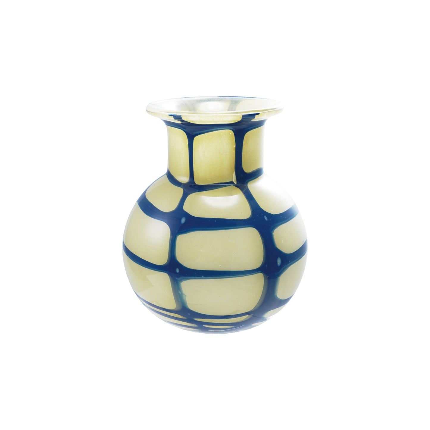Hand-Blown Art Glass Vase with Design (Each One Will Vary)