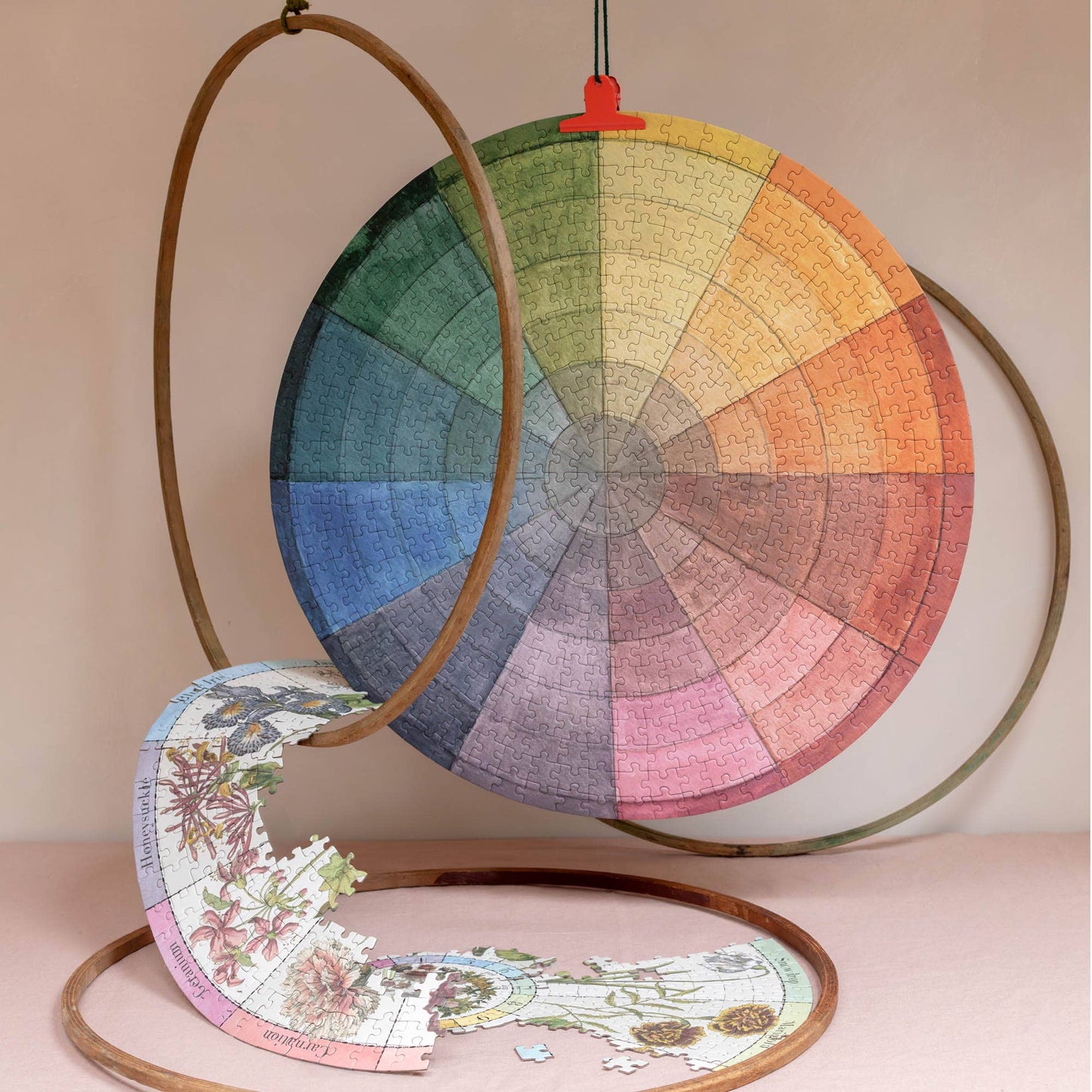 500-Piece Round Jigsaw Puzzle - Flower Clock