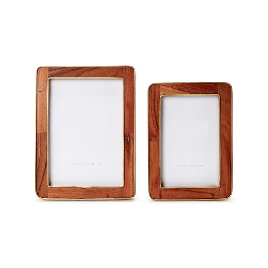 Wood & Gold Frames in 4x6" and 5x7"