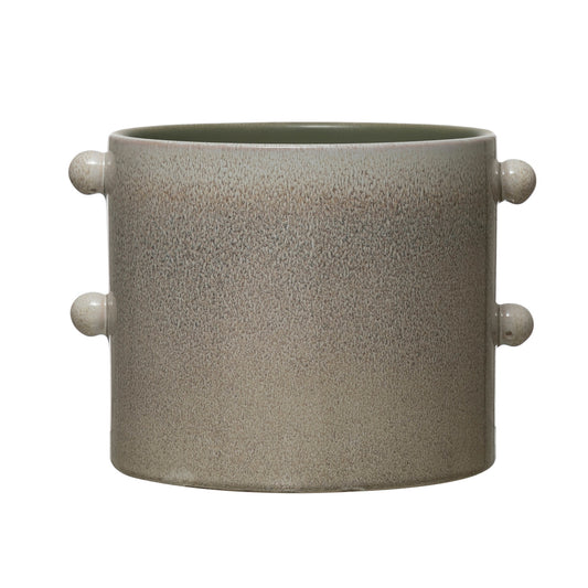 Stoneware Planter with Glaze