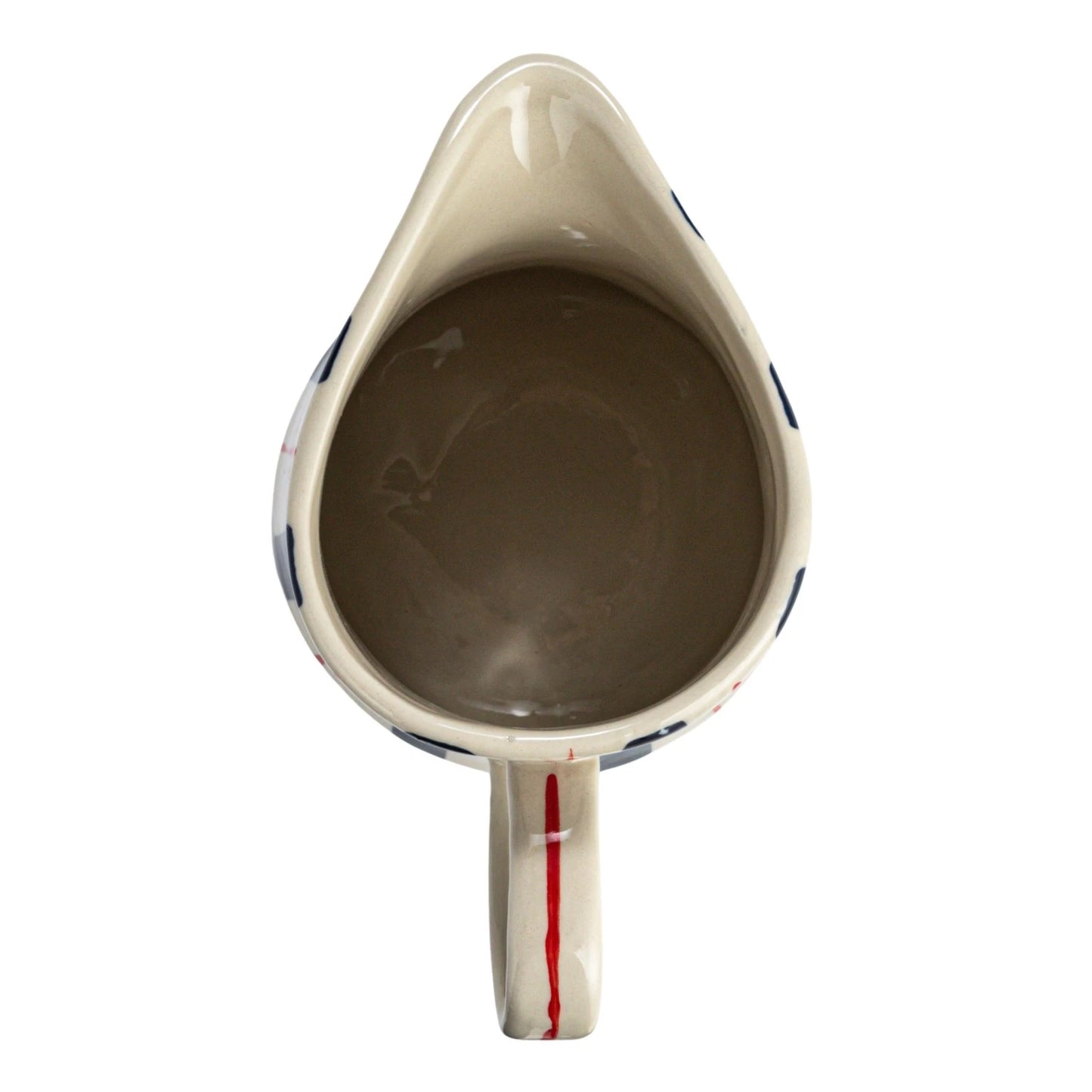 Hand-Painted Striped Pitcher