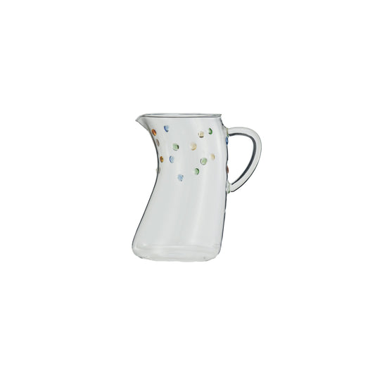 42 oz. Handmade Glass Organic Shaped Pitcher w/ Raised Dots