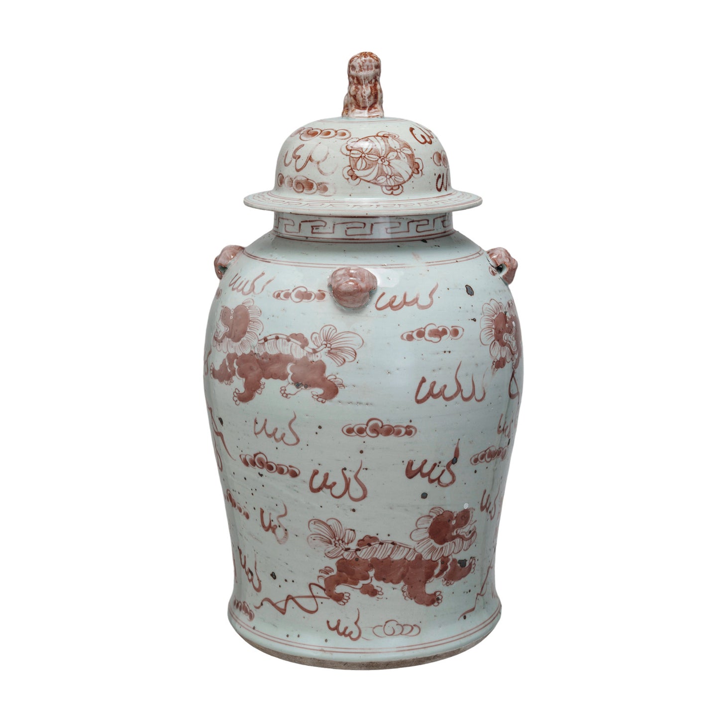 Decorative Hand-Painted Porcelain Vintage Reproduction Ginger Jar