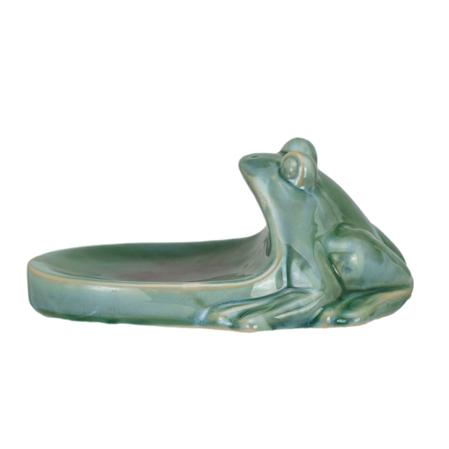 Stoneware Frog Soap Dish, Green (Each One Will Vary)