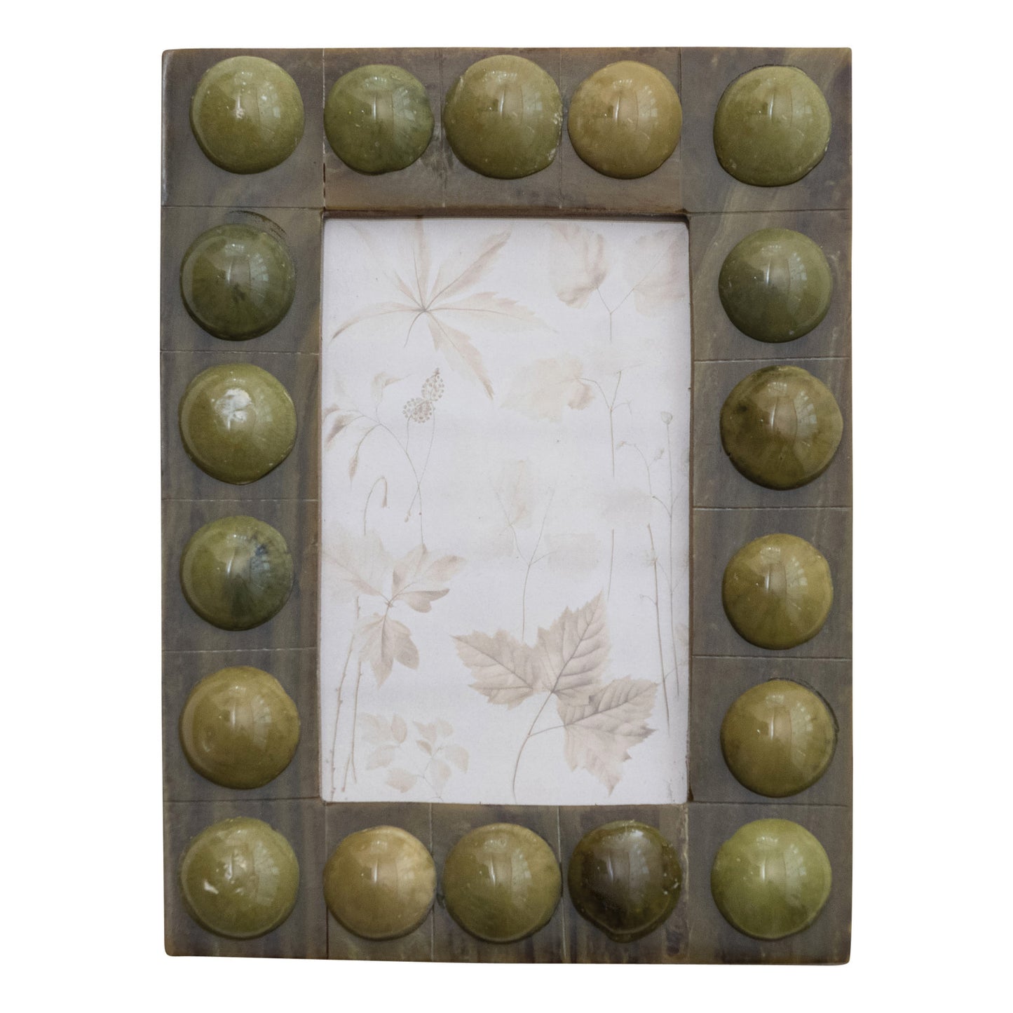 Handmade Marbled Resin Bobbin Photo Frame (For 4x6 Photo) (Hangs Vertically & Horizontally)
