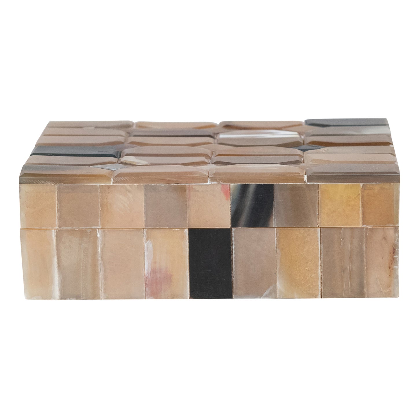 Handmade Natural Horn & MDF Box, Natural (Each One Will Vary)