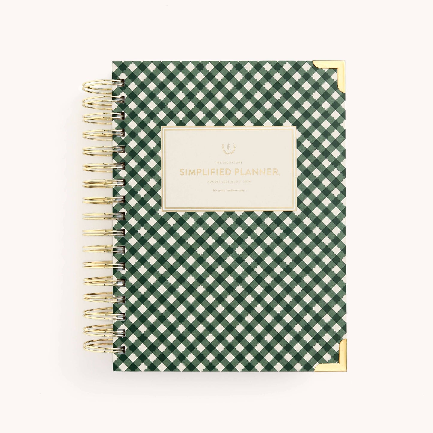 2025-2026 Spiral Daily Simplified Planner - Camp Gingham