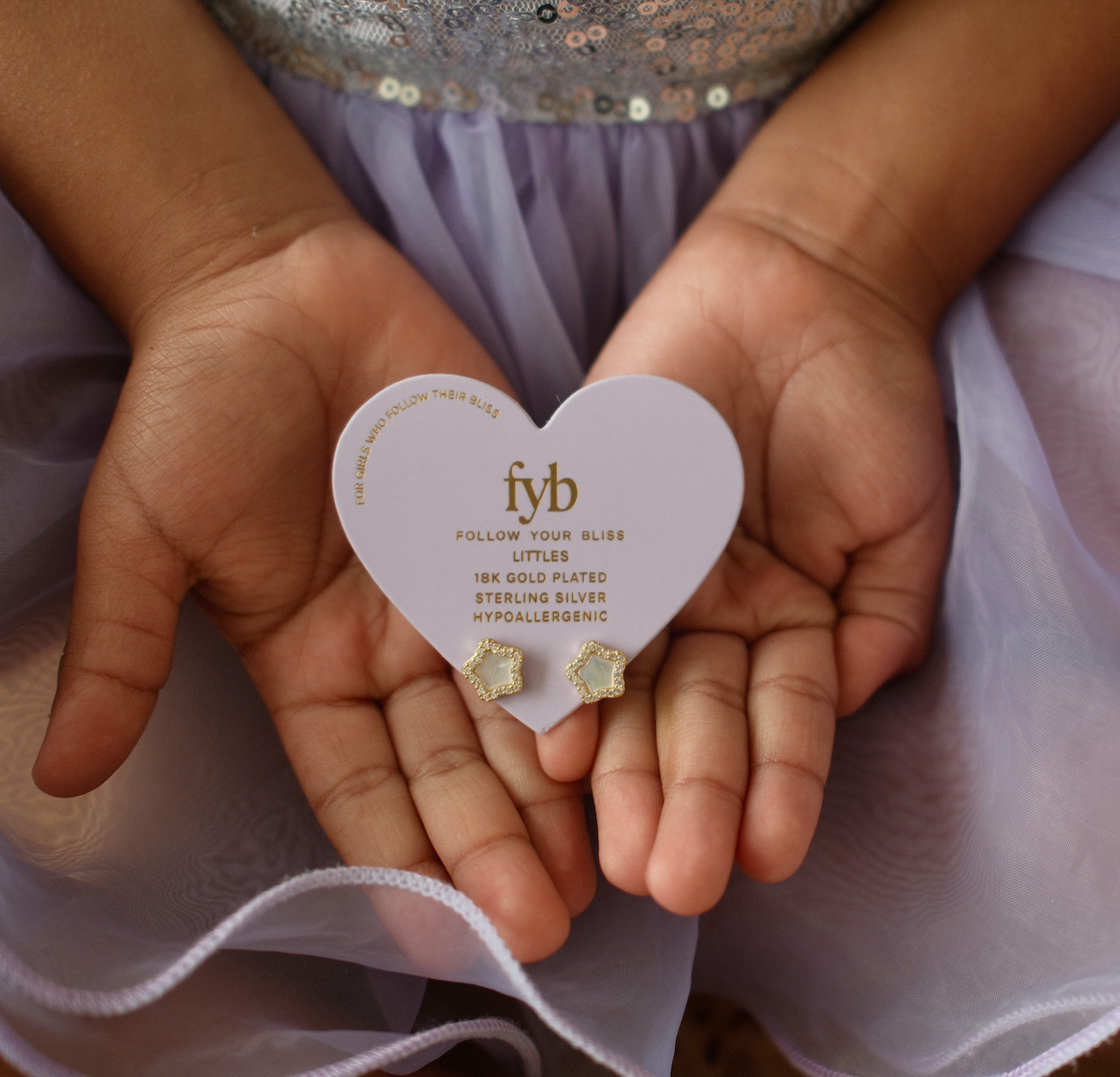 FYB Littles Opal Heart Huggies