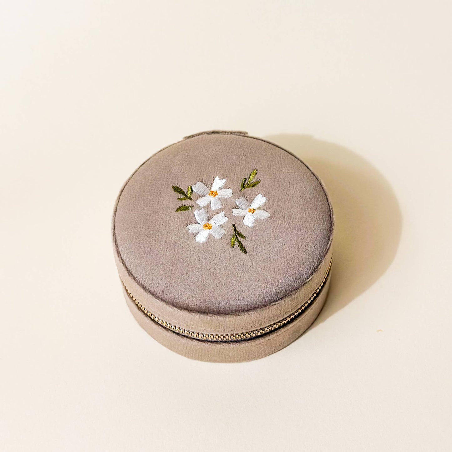 Floral Velvet Jewelry Case