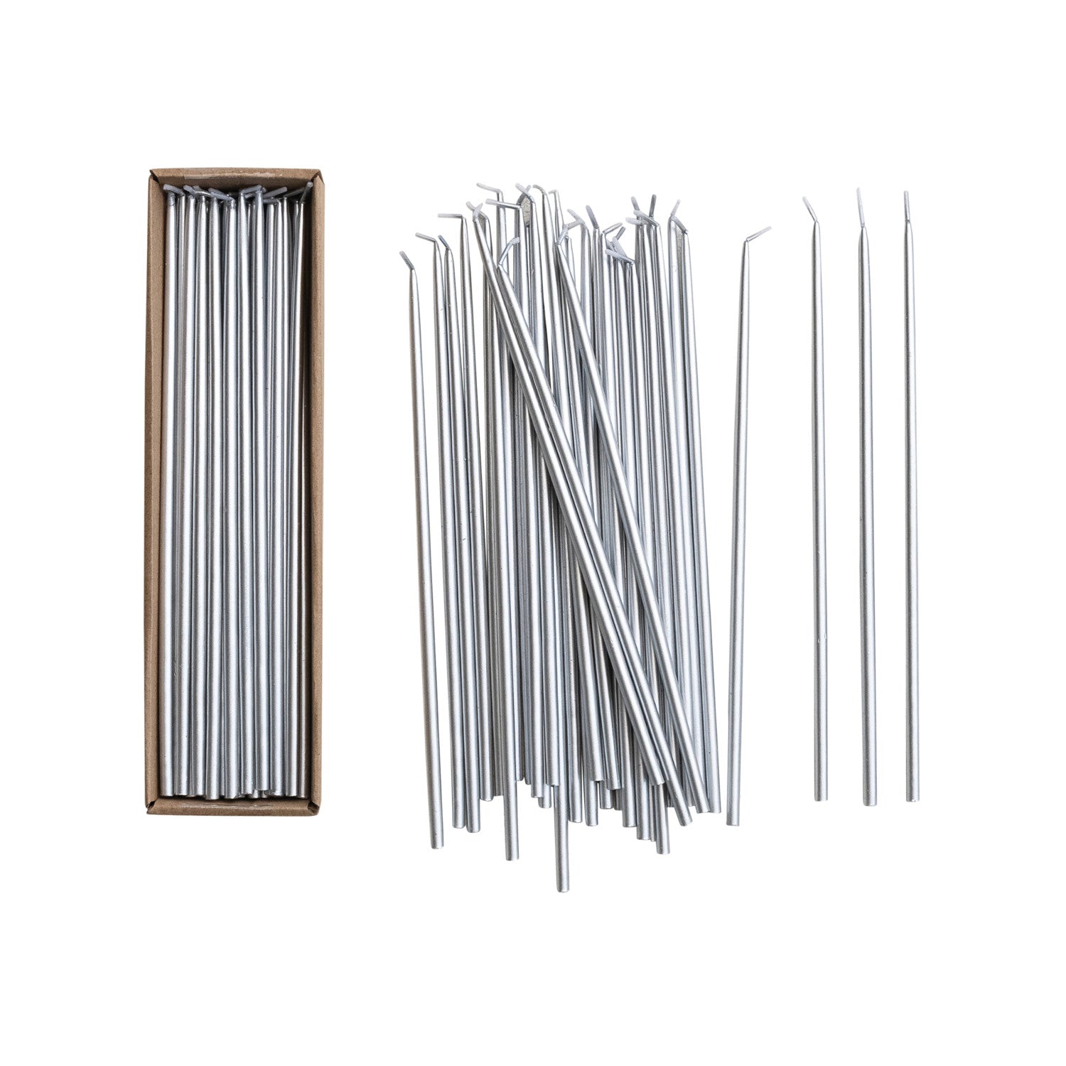 Unscented Thin Taper Candles in Box, Set of 36